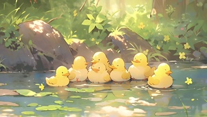 一排小鸭子