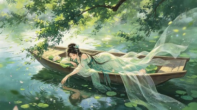 湖面泛舟