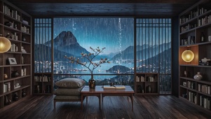 【雨景】中式书房