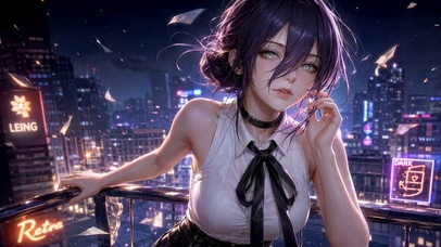 夜色霓虹少女
