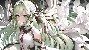 古风白衣旗袍少女