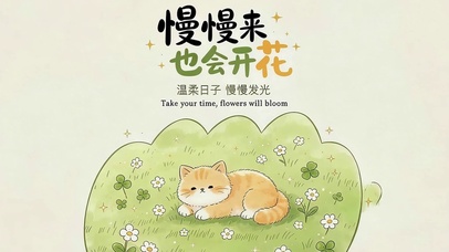 慢慢来花会开