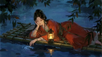 油画美女