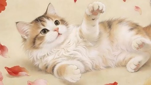可爱猫咪带鱼屏