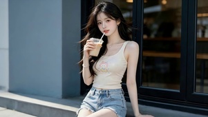 清纯奶茶女孩