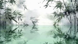 水墨竹壁纸