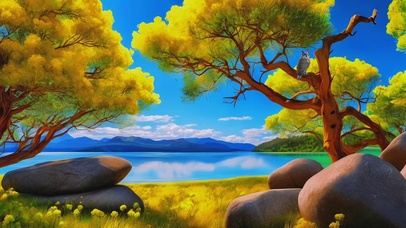 清新护眼郊外灌木丛老鹰