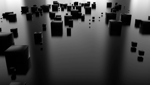 黑色三维立方体