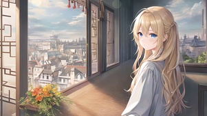 可爱古阁少女