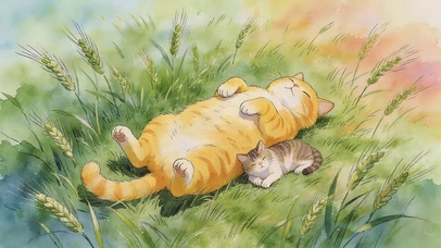 草地上的猫咪