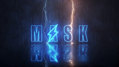 雷雨霓虹字MASK