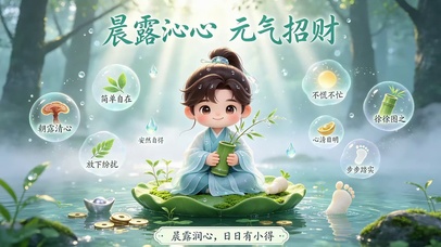 晨露沁心 元气招财
