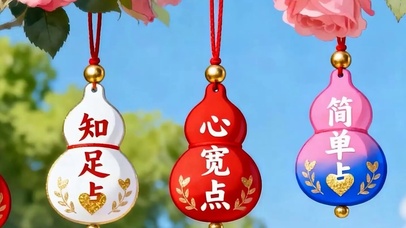 看淡知足心宽简单开心带鱼屏