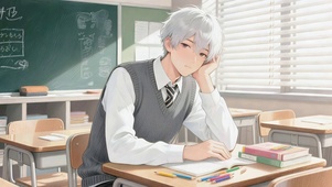 沉思少年
