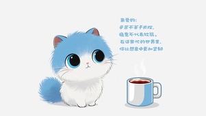 亲爱的，猫猫给你送咖啡啦