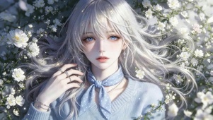 治愈鲜花女孩