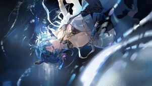 蓝发少女 倒置暗调