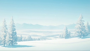 冬日高山雪原