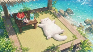 海边白猫