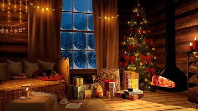 冬季圣诞温暖客厅