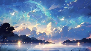 星空湖面