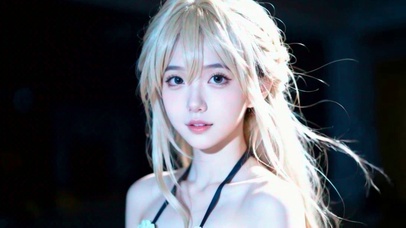 甜美金发美女