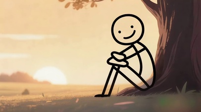 看夕阳的火柴人