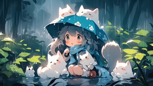 雨中精灵