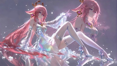 炫彩白丝长腿神子