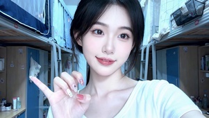 18岁大一学妹在新生宿舍拍照