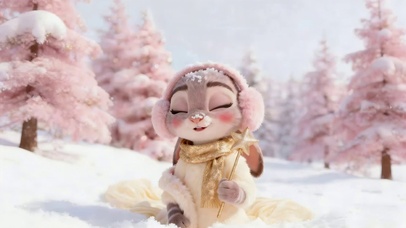 可爱雪天的朱迪