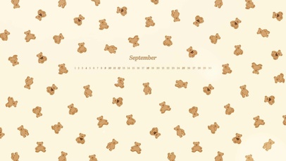 小熊可爱卡通桌面