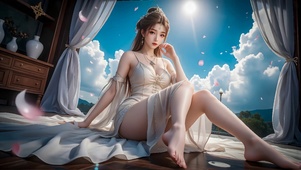 古风长腿玉足美女