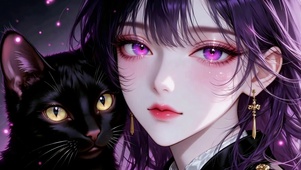 紫瞳少女与她的黑猫