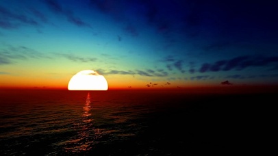 长河落日，海天一色