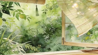 护眼绿景带鱼屏