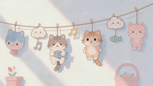 可爱简约风猫咪