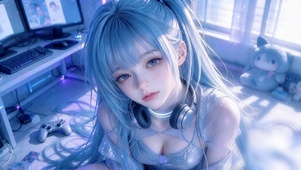蓝调甜美电竞萝莉