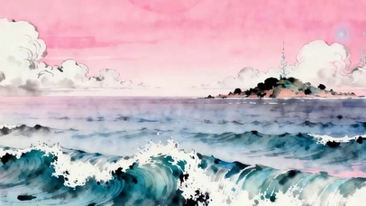 海浪带鱼屏