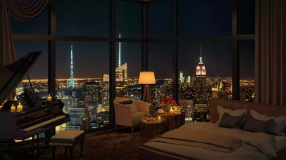 纽约豪华公寓卧室