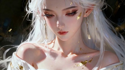 金屑霜华银绡仙女的欲光绝韵古风