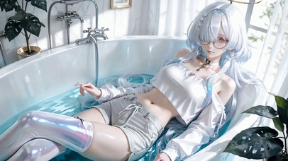浴缸少女莫宁
