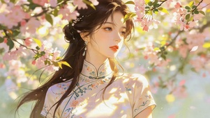 古韵樱花女孩