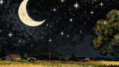 夜景星空带鱼屏