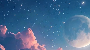 夜景星空带鱼屏