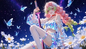 持剑炫彩少女甘露寺蜜璃