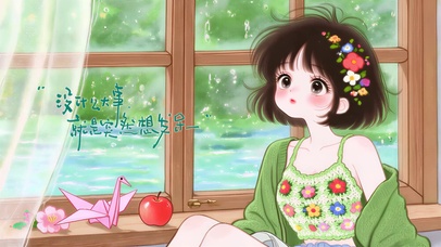 发呆的女孩