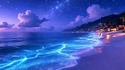夜海流光