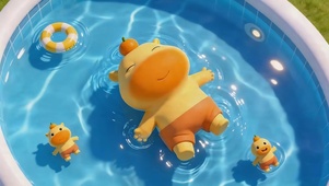 夏日泳池噜噜