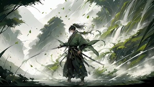 古风绿衣